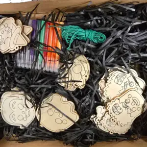 Chirldren's Wood Laser Cut Coloring Set